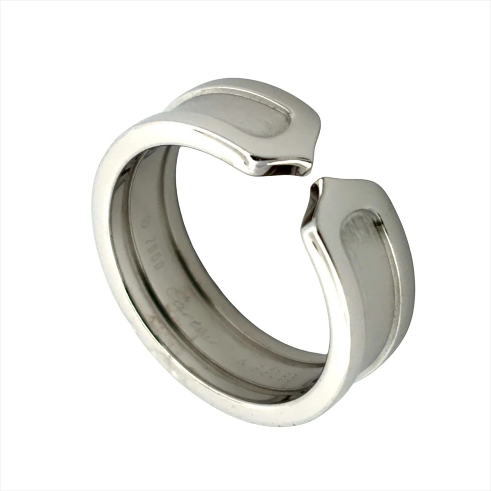 CARTIER 18k Silver 2C Ring #53